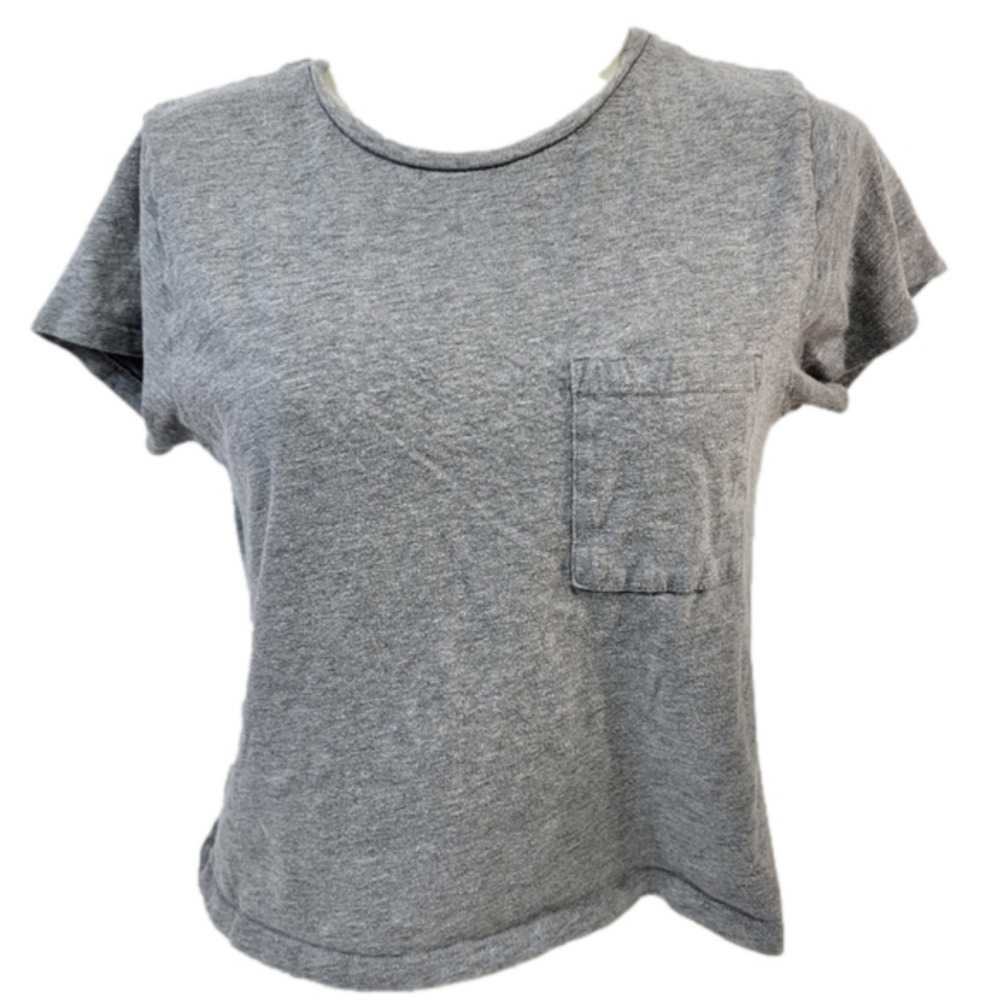 Good American Grey Crop Tee